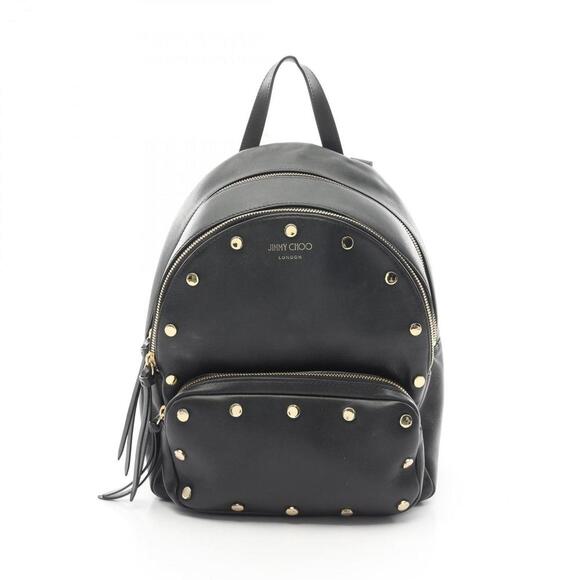 JIMMY CHOO Black Leather Backpack - Picture 1 of 11